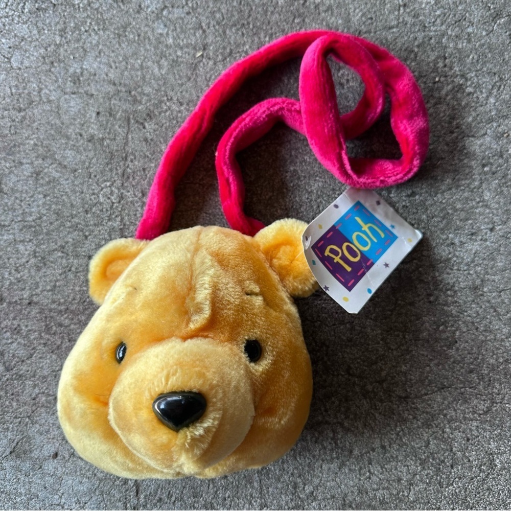 VTG Disney Winnie The Pooh Plush Head Purse